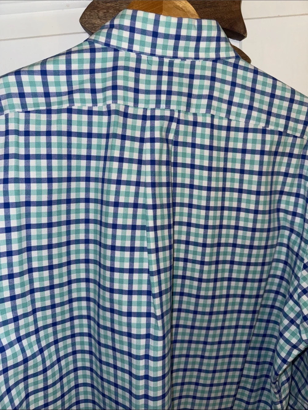 Ralph Lauren Blue and Mint Gingham Classic Fit Button-Down Shirt